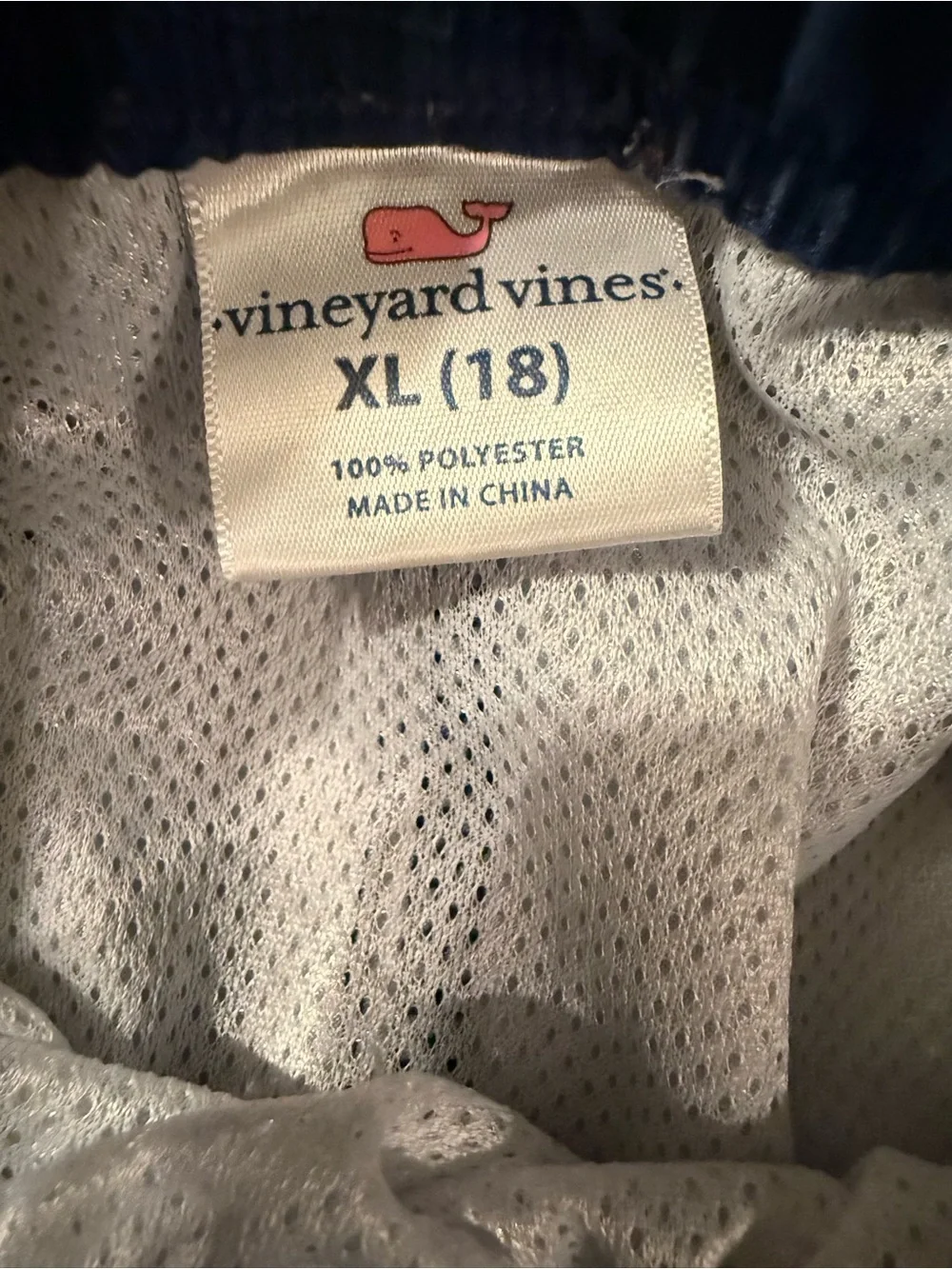 Vineyard Vines Youth XL 18 Colorblock Swim Trunks Blue Green Striped